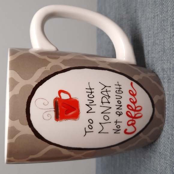 Coffee Tea Cup Mug Too Much Monday Not Enough Coffee Funny Co-worker Boss Gift - Picture 2 of 7